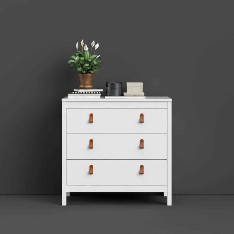 Furniture To Go Barcelona 3 Drawer Chest White