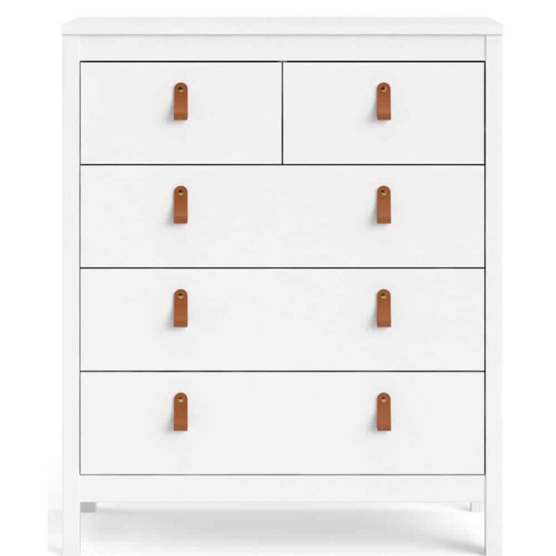Furniture To Go Barcelona 5 Drawer Chest White
