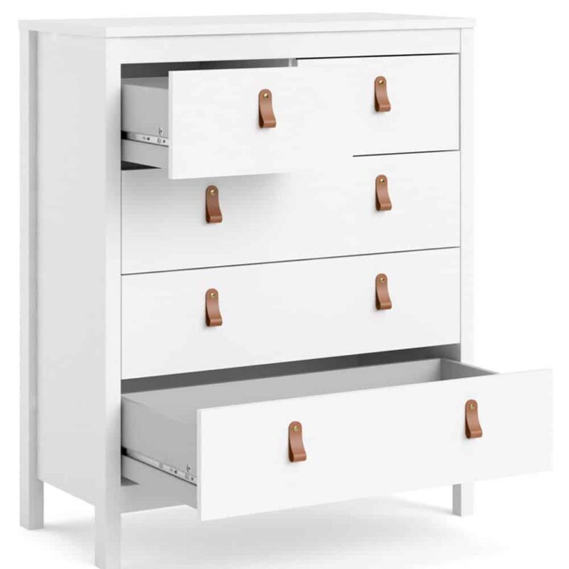 Furniture To Go Barcelona 5 Drawer Chest White