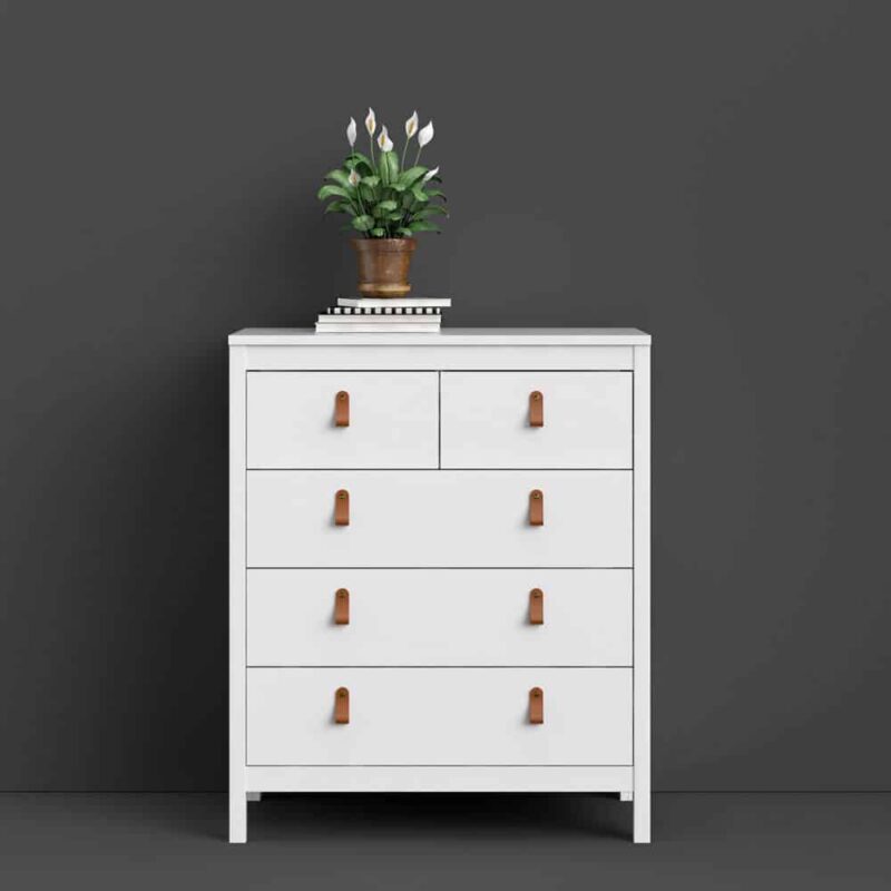 Furniture To Go Barcelona 5 Drawer Chest White