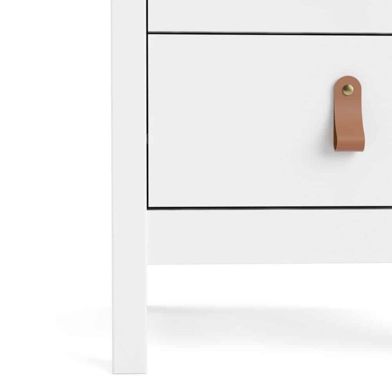 Furniture To Go Barcelona Bedside Table 2 Drawers White