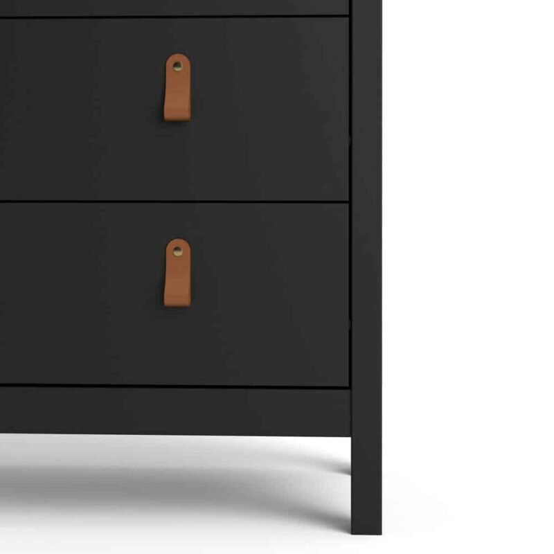 Furniture To Go Barcelona China Cabinet 2 Glass Doors 3 Drawers Matt Black