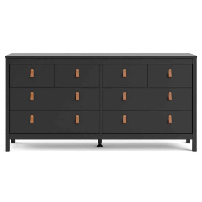 Furniture To Go Barcelona Double Dresser 8 Drawers Matt Black