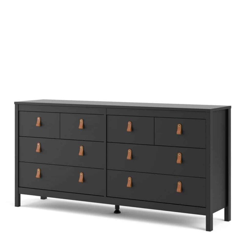Furniture To Go Barcelona Double Dresser 8 Drawers Matt Black