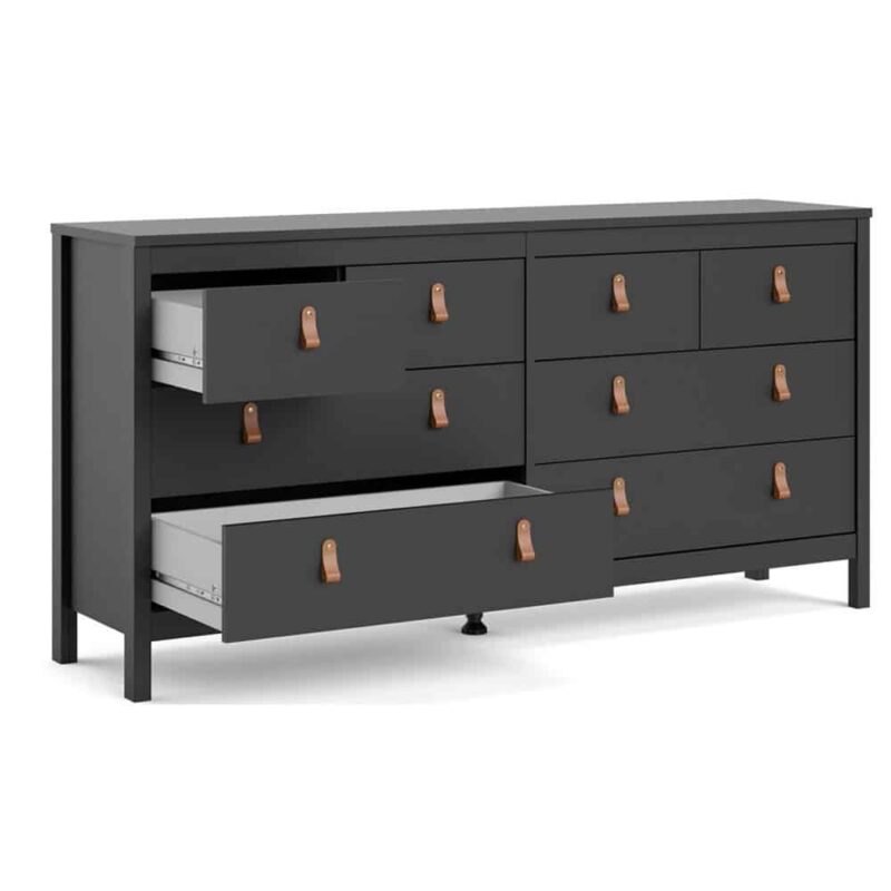 Furniture To Go Barcelona Double Dresser 8 Drawers Matt Black