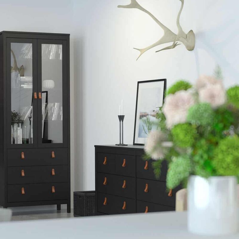 Furniture To Go Barcelona Double Dresser 8 Drawers Matt Black
