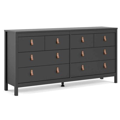 Furniture To Go Barcelona Double Dresser 8 Drawers Matt Black