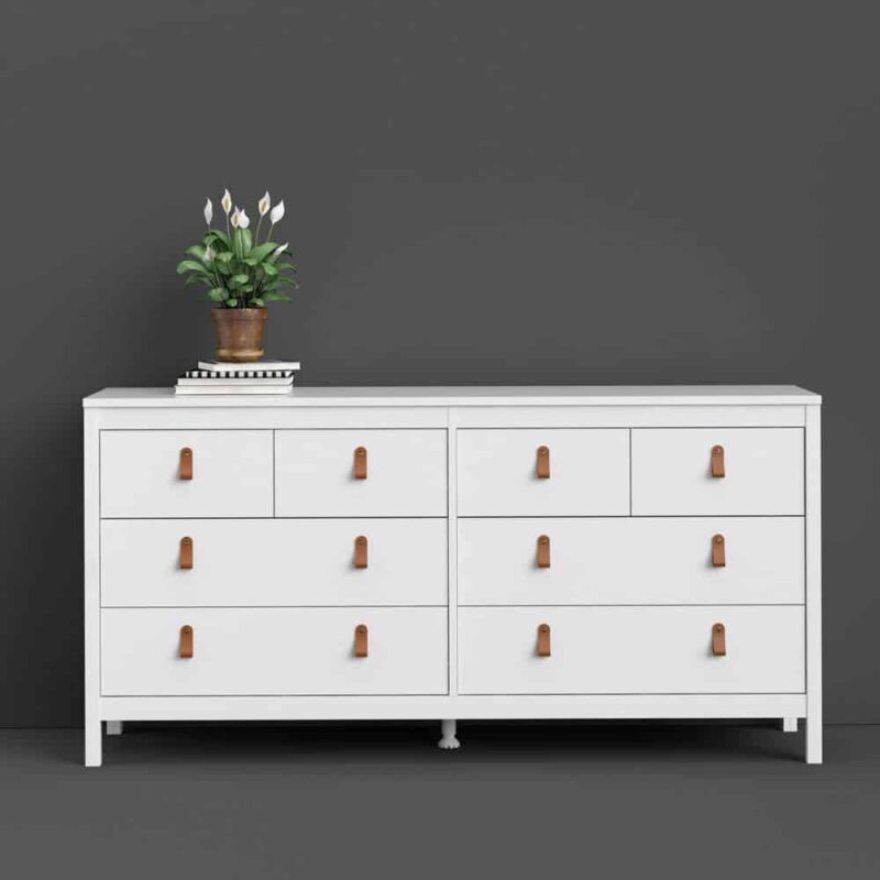 Furniture To Go Barcelona Double Dresser 8 Drawers White