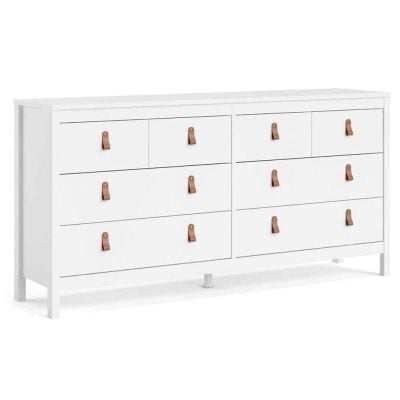 Furniture To Go Barcelona Double Dresser 8 Drawers White