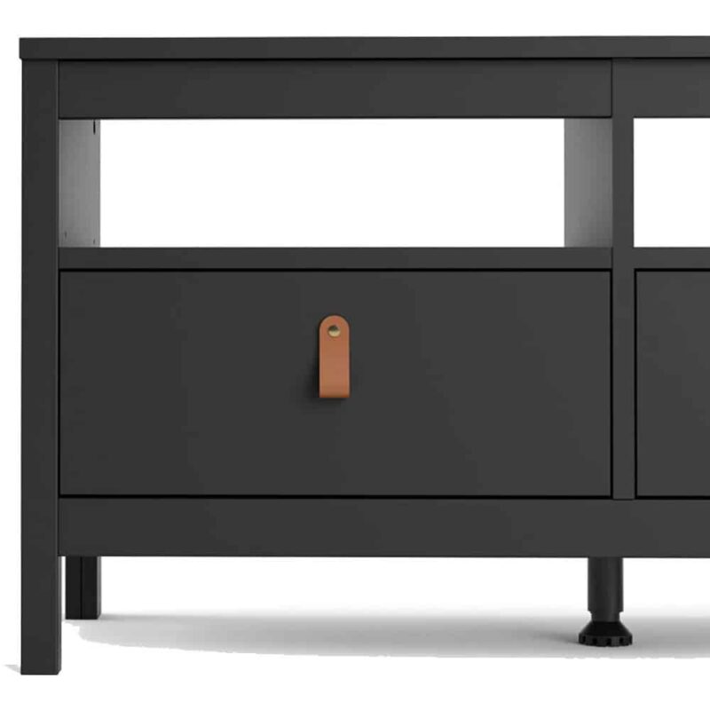 Furniture To Go Barcelona TV Unit 3 Drawers Matt Black