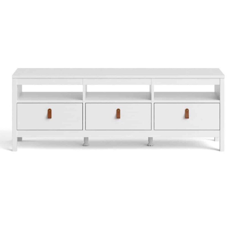 Furniture To Go Barcelona TV Unit 3 Drawers White
