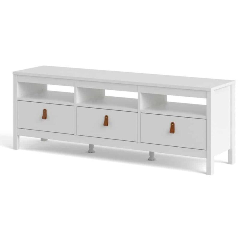 Furniture To Go Barcelona TV Unit 3 Drawers White
