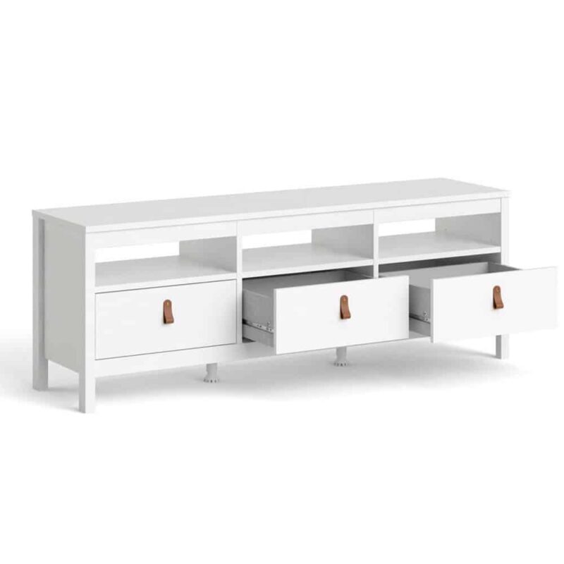 Furniture To Go Barcelona TV Unit 3 Drawers White