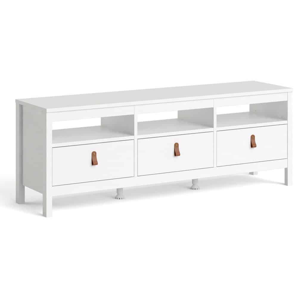Furniture To Go Barcelona TV Unit 3 Drawers White