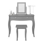 Furniture To Go Baroque 1 Drawer Vanity Unit Grey