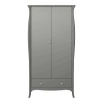 Furniture To Go Baroque 2 Door 1 Drawer Wardrobe Grey