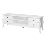 Furniture To Go Baroque TV Table 4 Drawers 2 Shelves White