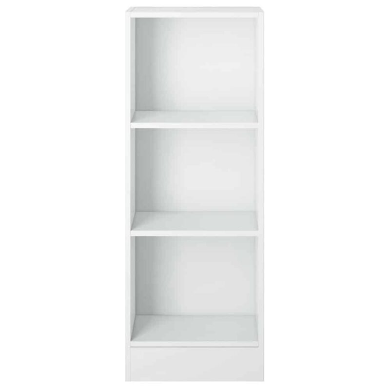 Furniture To Go Basic 2 Shelves Low Narrow Bookcase White