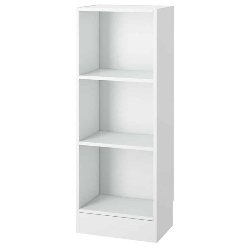 Furniture To Go Basic 2 Shelves Low Narrow Bookcase White