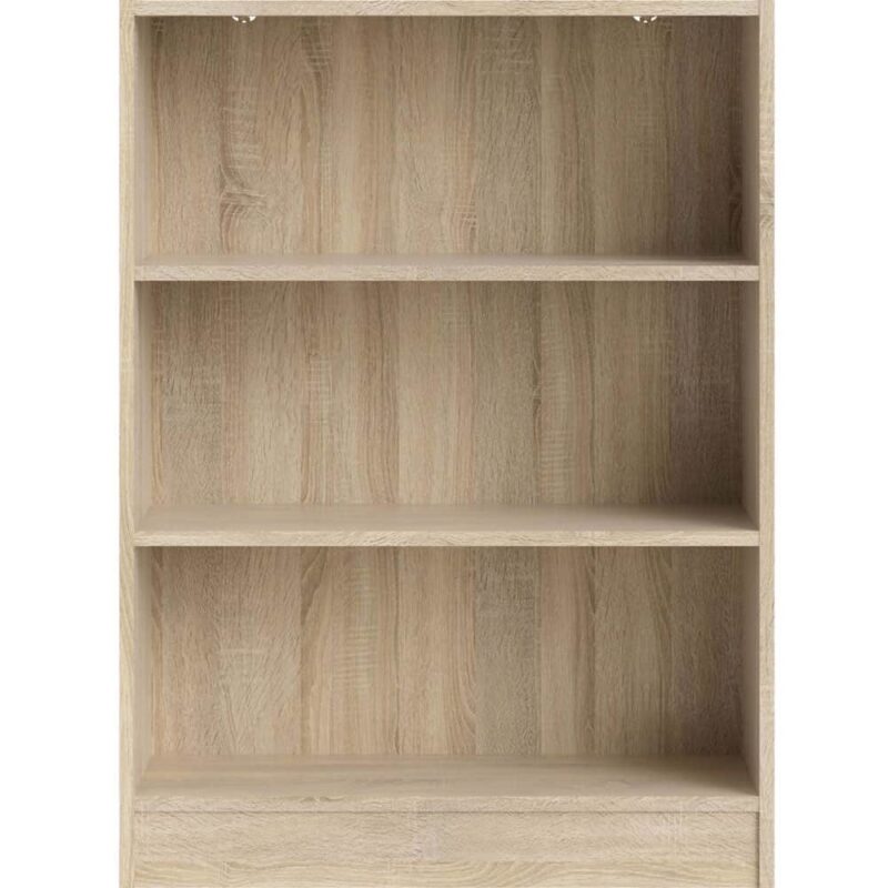 Furniture To Go Basic 2 Shelves Low Wide Bookcase Oak