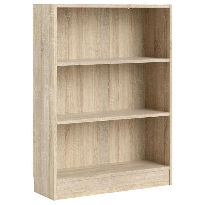 Furniture To Go Basic 2 Shelves Low Wide Bookcase Oak