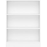 Furniture To Go Basic 2 Shelves Low Wide Bookcase White