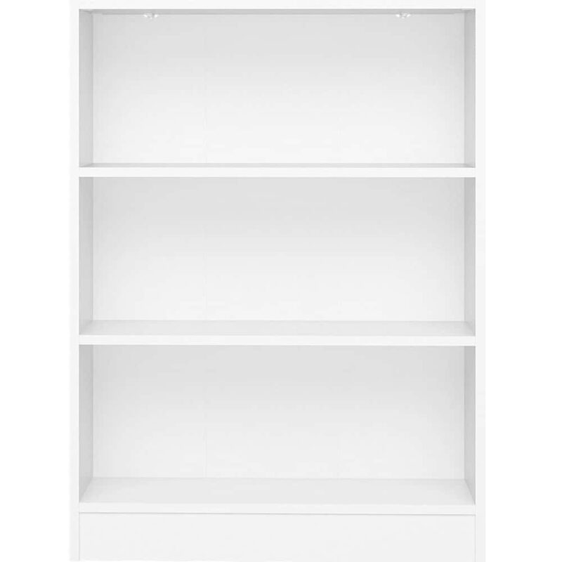 Furniture To Go Basic 2 Shelves Low Wide Bookcase White