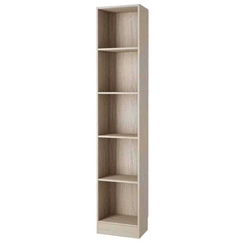 Furniture To Go Basic 4 Shelves Tall Narrow Bookcase Oak
