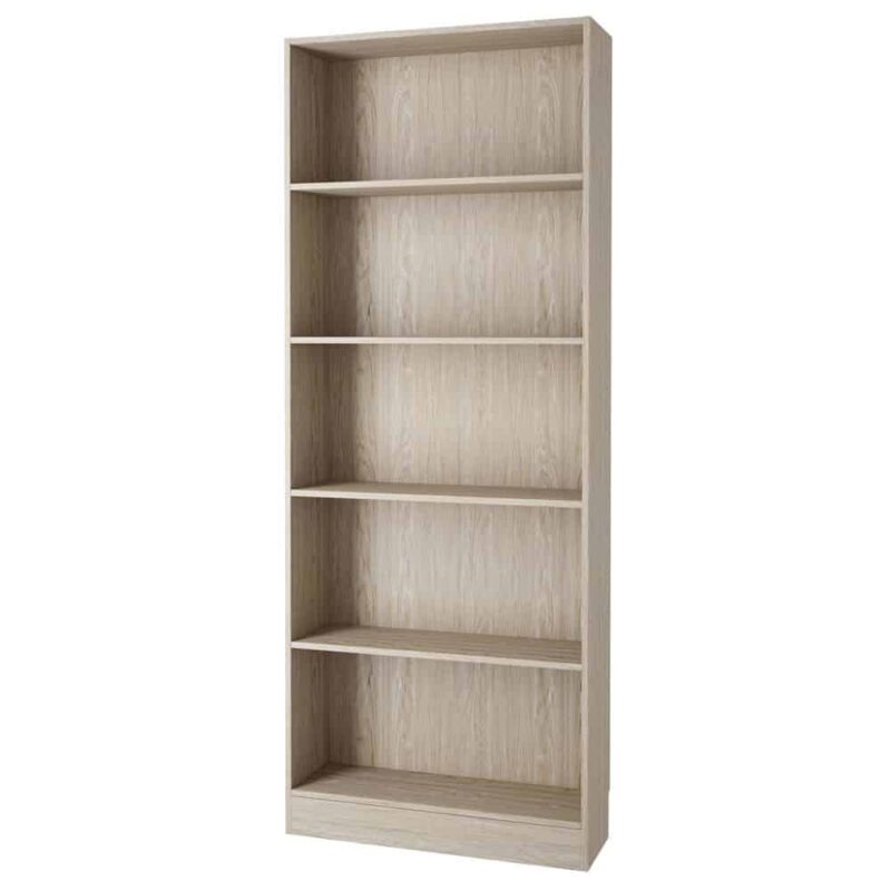 Furniture To Go Basic 4 Shelves Tall Wide Bookcase Oak