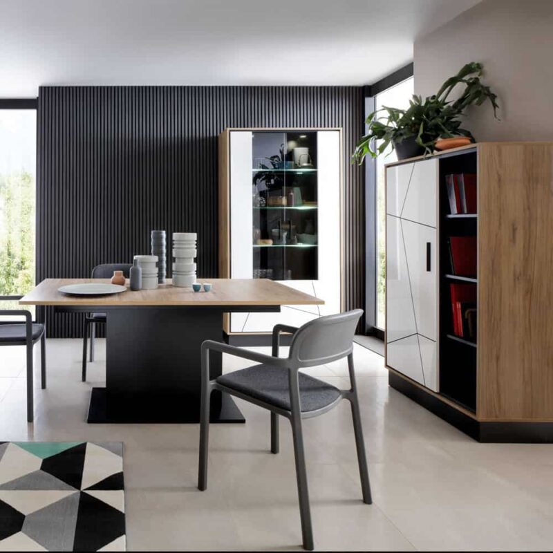 Furniture To Go Brolo Extending Dining Table Walnut Black