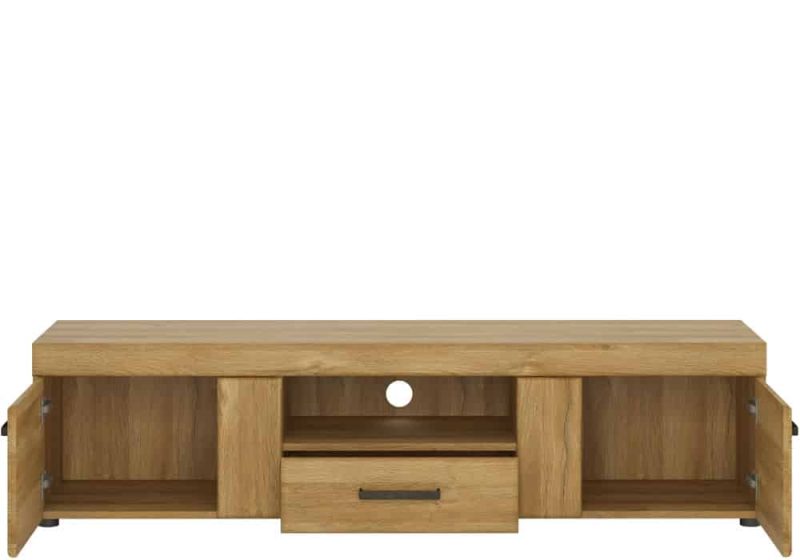 Furniture To Go Cortina 2 Door 1 Drawer Wide TV Cabinet Oak