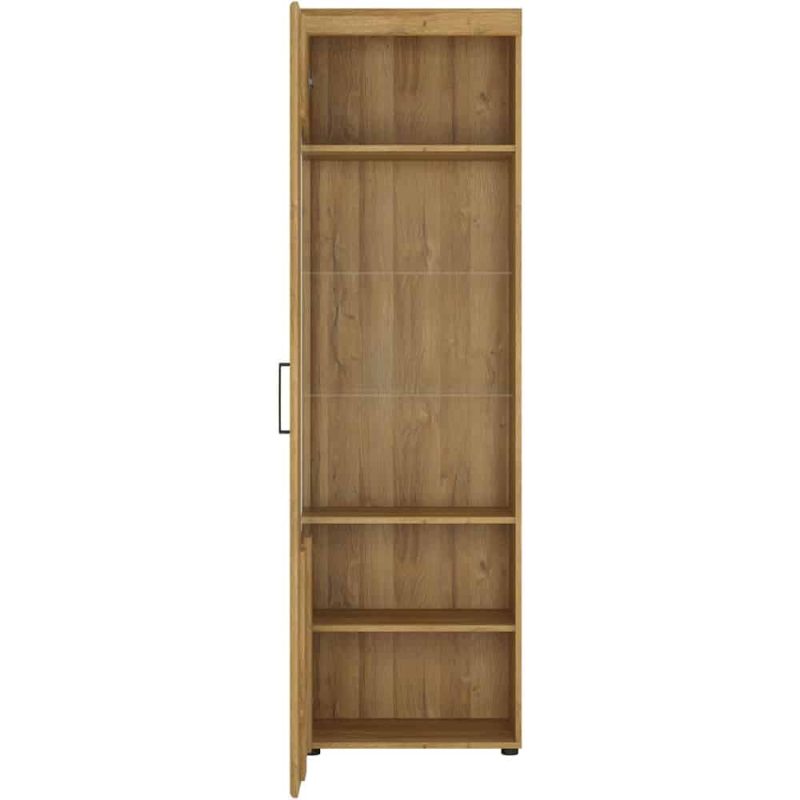 Furniture To Go Cortina Tall Glazed Display Cabinet LH Oak