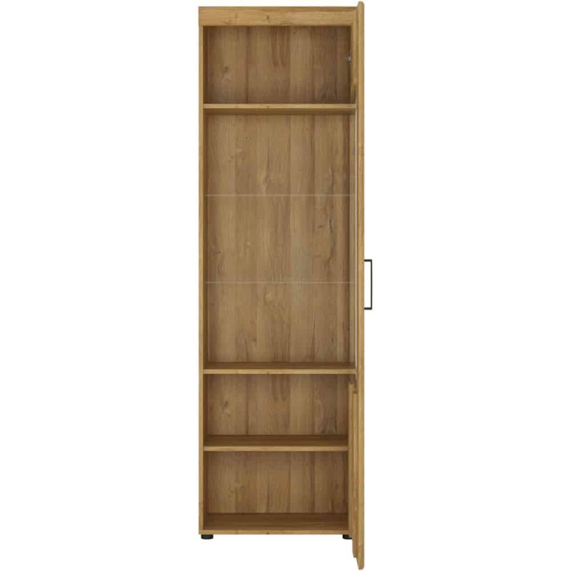 Furniture To Go Cortina Tall Glazed Display Cabinet RH Oak