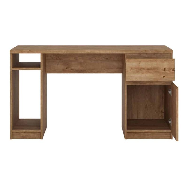Furniture To Go Fribo 1 Door 1 Drawer Twin Pedestal Desk Oak