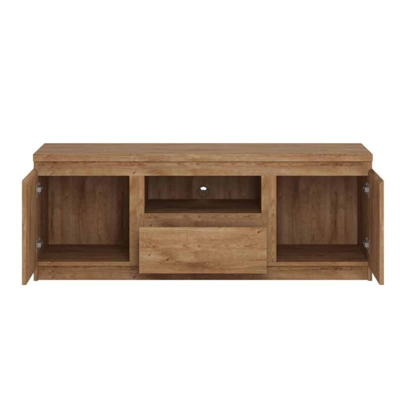 Furniture To Go Fribo 2 Door 1 Drawer 136cm Wide TV Cabinet Oak