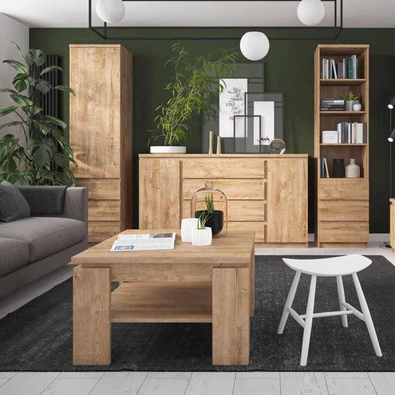 Furniture To Go Fribo 2 Door 1 Drawer 136cm Wide TV Cabinet Oak