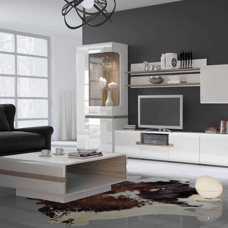 Furniture To Go Chelsea Tall Glazed Narrow Display Cabinet - LH