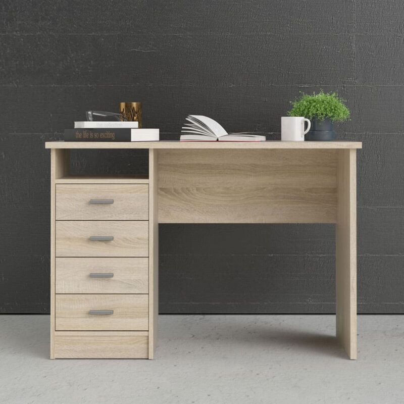 Furniture To Go Function Plus 4 Drawer Desk Oak