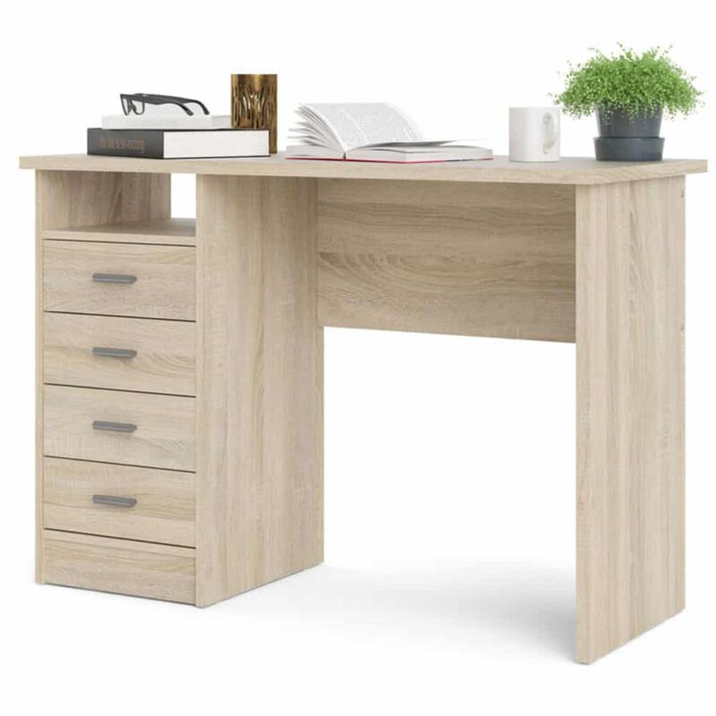 Furniture To Go Function Plus 4 Drawer Desk Oak