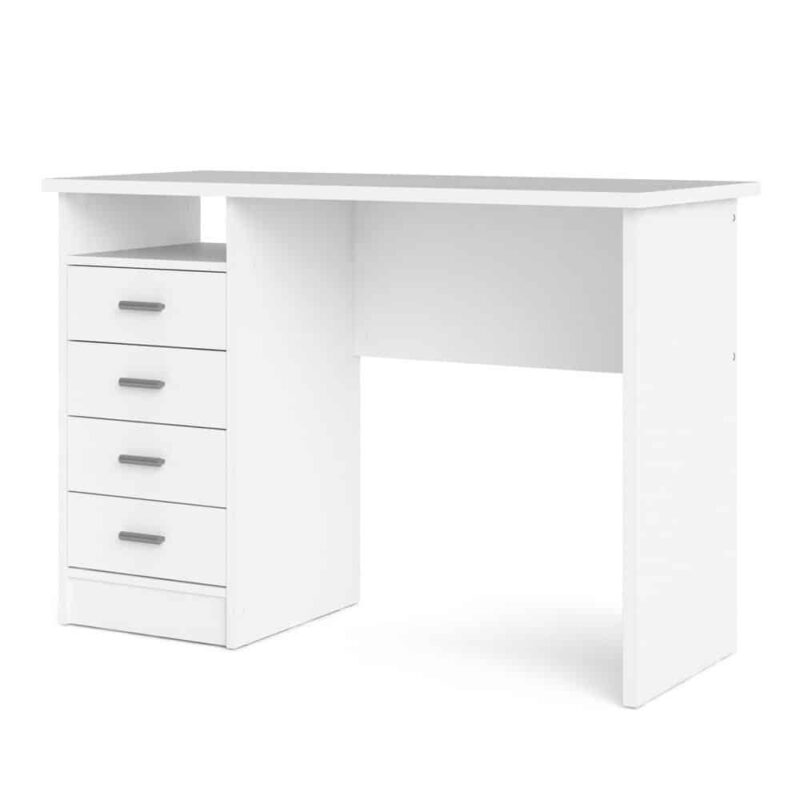 Furniture To Go Function Plus 4 Drawer Desk White