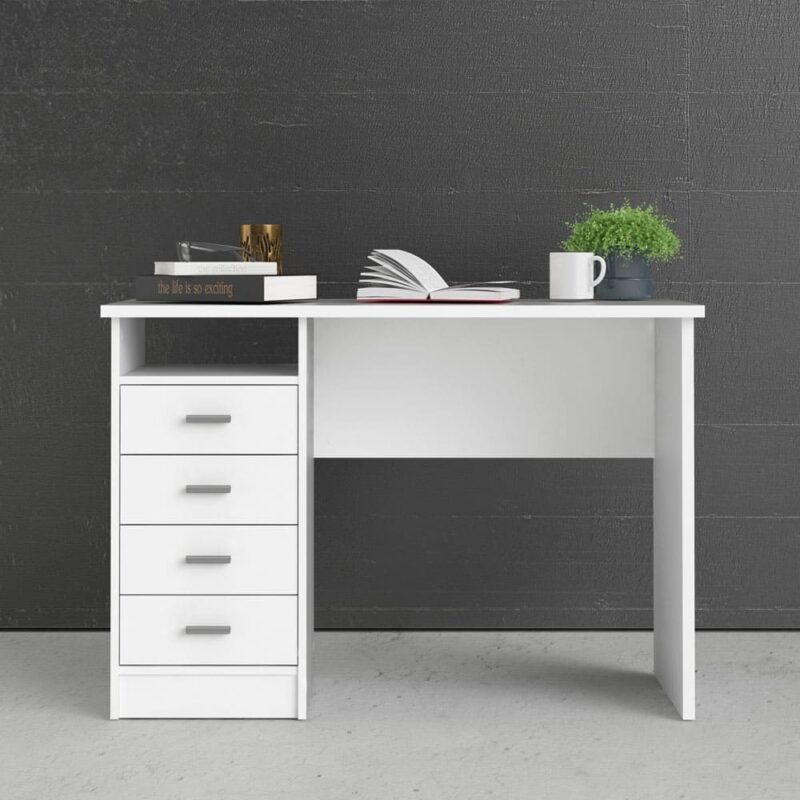 Furniture To Go Function Plus 4 Drawer Desk White