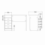 Furniture To Go Function Plus 4 Drawer Desk White