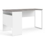 Furniture To Go Function Plus Corner Desk 2 Drawers White Grey