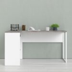 Furniture To Go Function Plus Corner Desk 2 Drawers White Grey