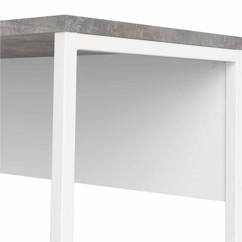 Furniture To Go Function Plus Corner Desk 2 Drawers White Grey