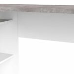 Furniture To Go Function Plus Corner Desk 2 Drawers White Grey