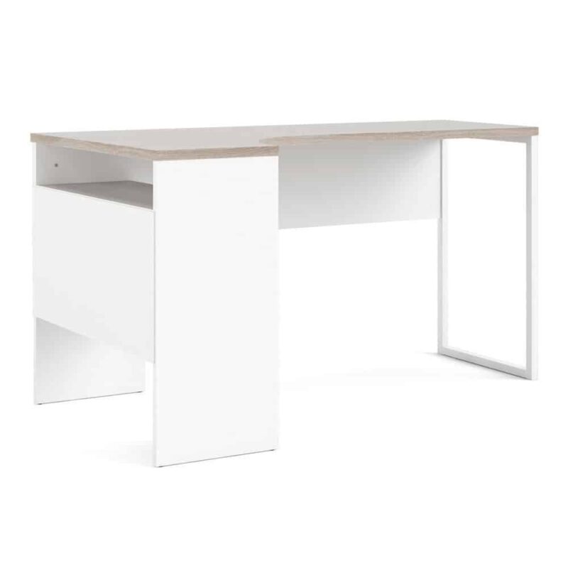 Furniture To Go Function Plus Corner Desk 2 Drawers White Truffle Oak