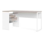Furniture To Go Function Plus Corner Desk 2 Drawers White Truffle Oak