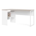 Furniture To Go Function Plus Corner Desk 2 Drawers White Truffle Oak