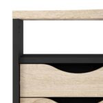 Furniture To Go Function Plus Corner Desk 2 Drawers Matt Black Oak